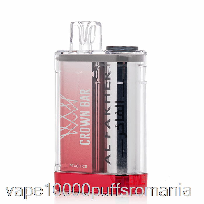 Vape Romania Al Fakher Crown Bar Crystal 9000 Gheata De Piersici De Unica Folosinta